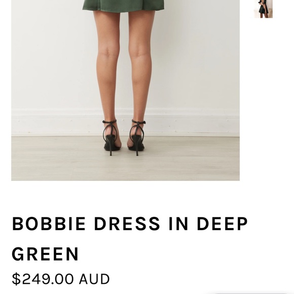 Beautiful green open back dress - Picture 3 of 6